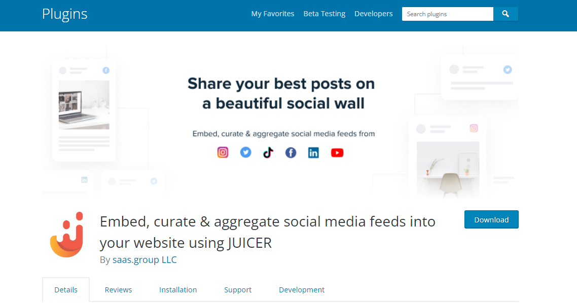 Add Twitter Feed to WordPress Website with Juicer Widget step 1