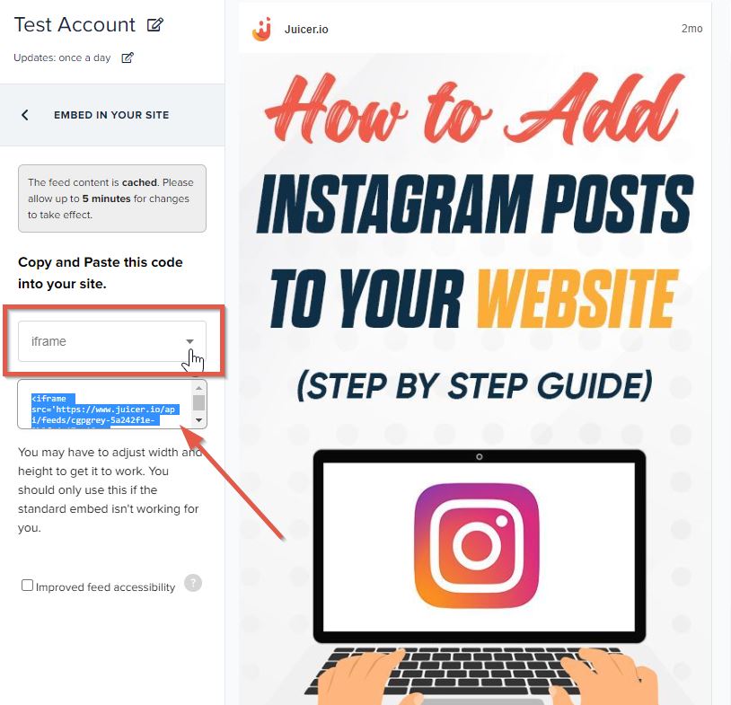 Add social media feed on Shopify step 4
