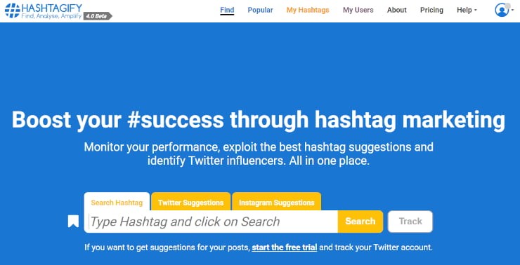 Hashtagify- Social Hashtag Trends and Ideation for nonprofits