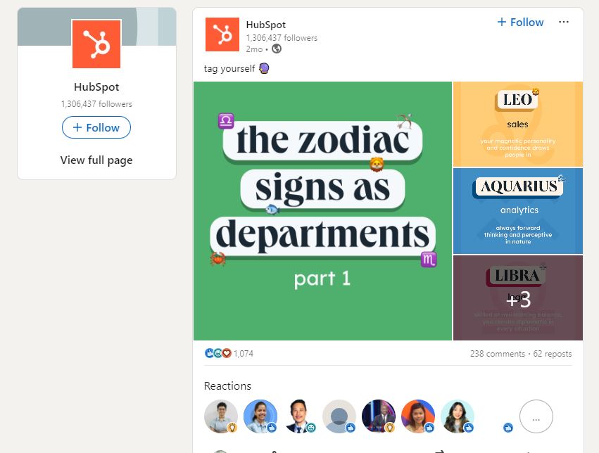 HubSpot Visual LinkedIn Post    