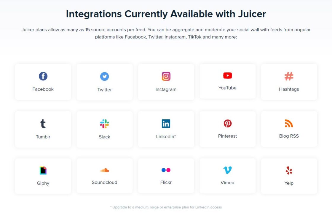 Integrations Currently Available with Juicer