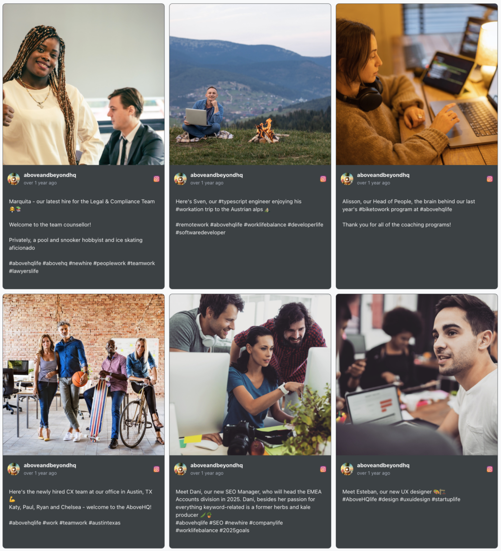 Template Grid Dark