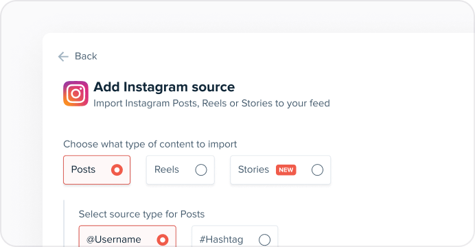 Connect Instagram sources