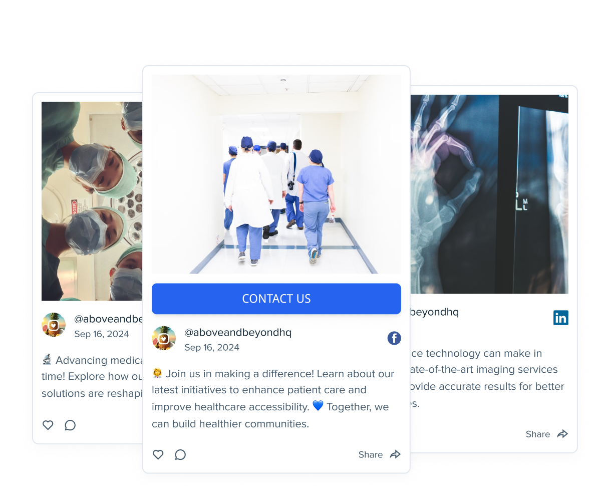 Healthcare social media posts