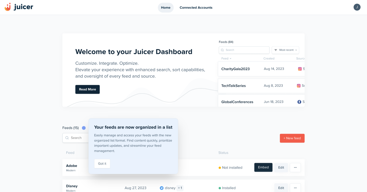 The New Juicer Dashboard Master Your Social Feeds