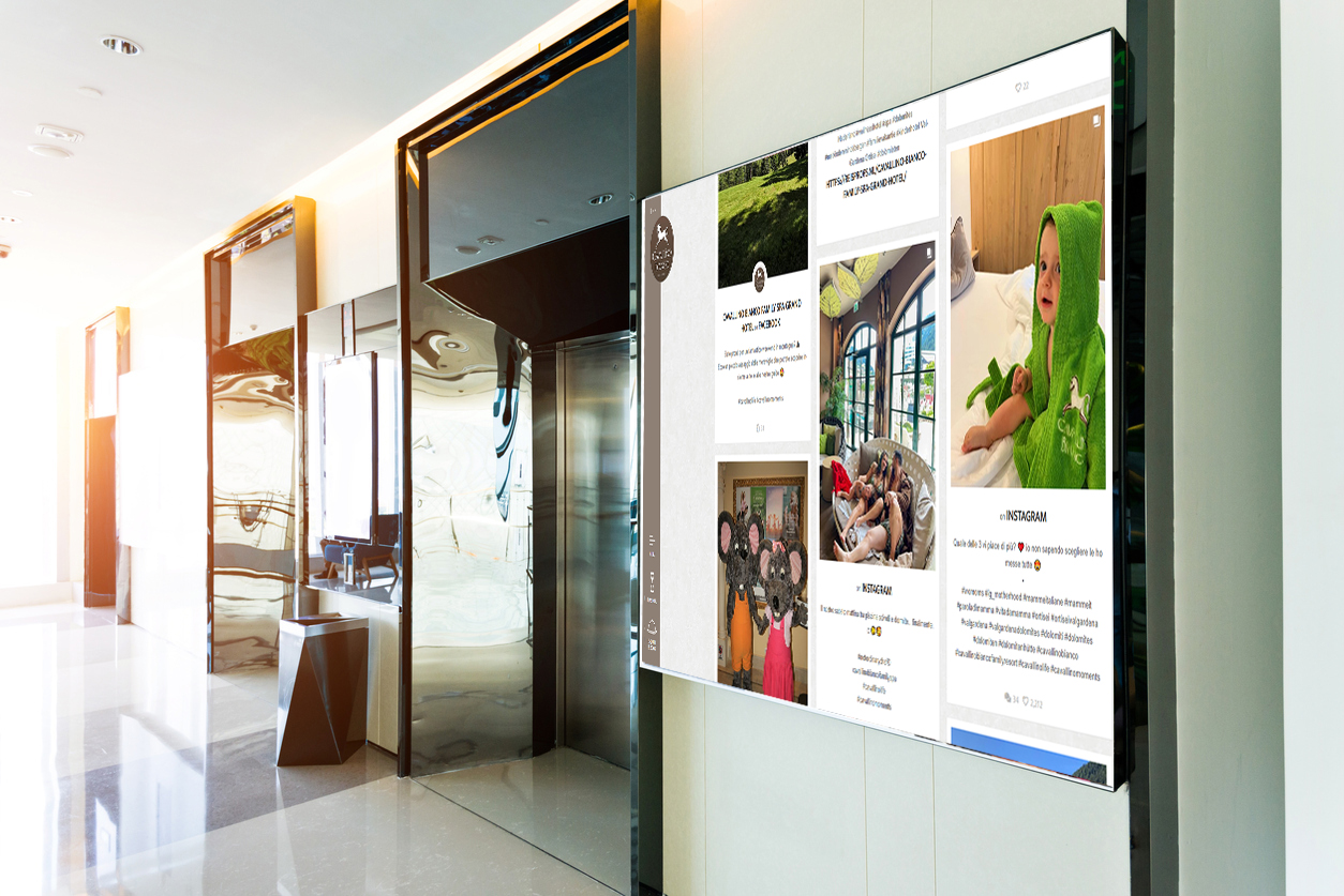 restaurants increasing engagement with social wall
